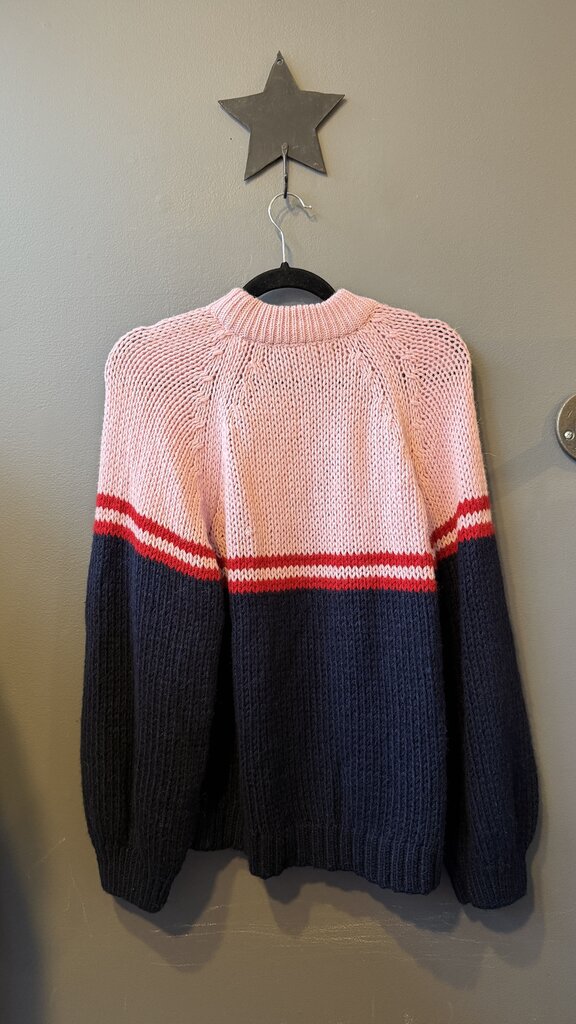 Stripe Puff Sleeve Sweater