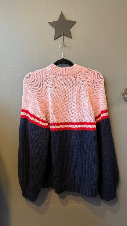 Stripe Puff Sleeve Sweater