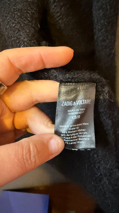 Mohair Blend Chunky Cardigan Sweater