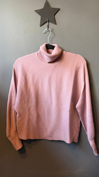 Ribbed Dolman Turtleneck Sweater