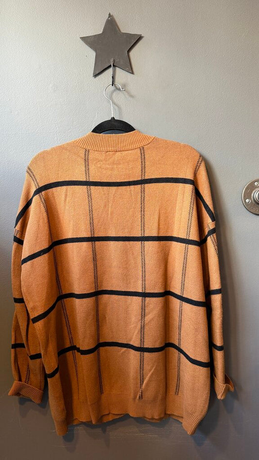 Windowpane Cardigan Sweater