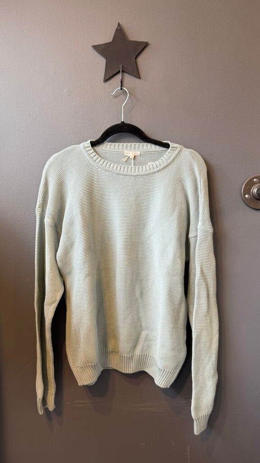 Cotton Knit Crewneck Sweater