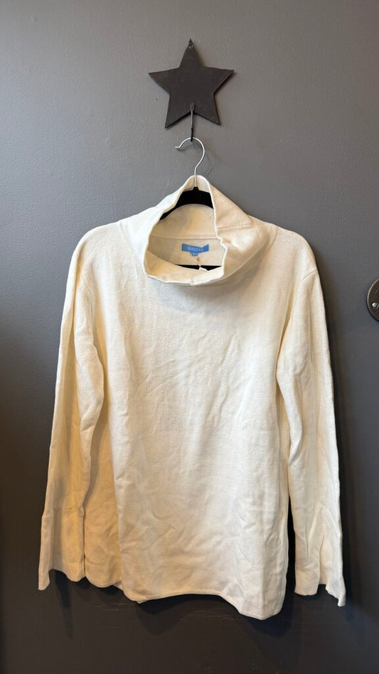 Funnelneck Tunic Cotton Cashmere Sweater