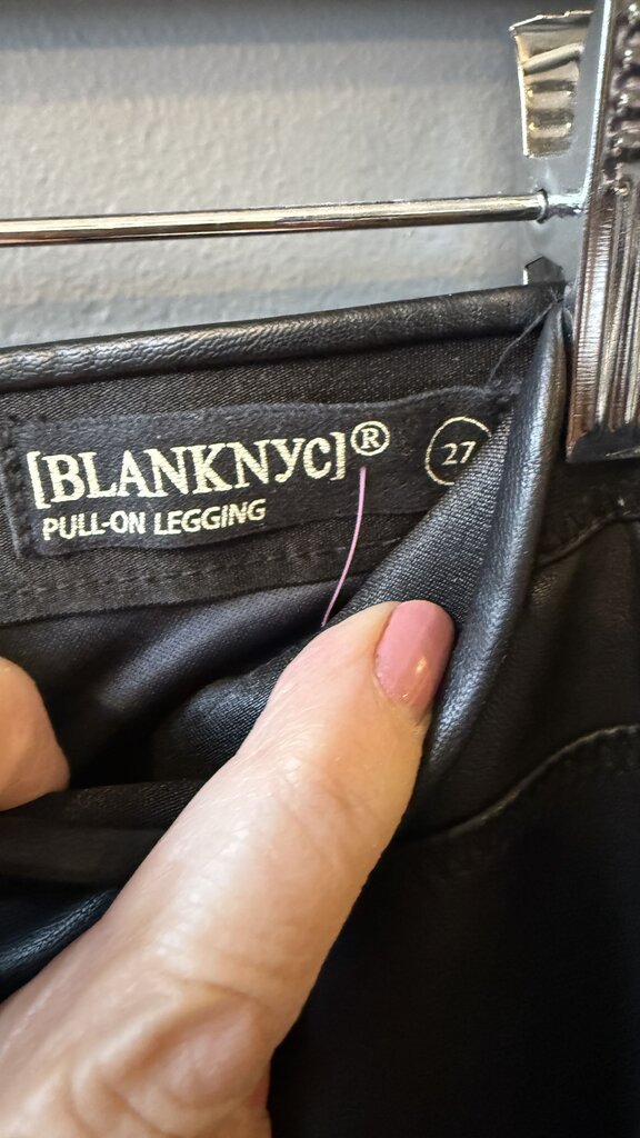 Faux Leather Pull On Leggings