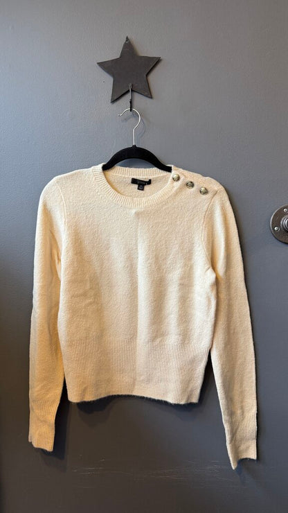 Gold Button Shoulder Sweater
