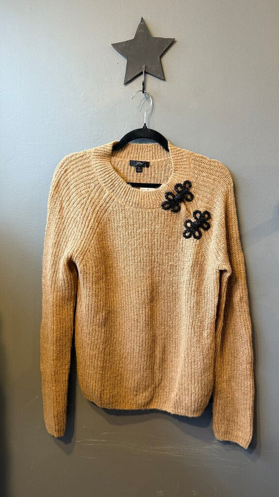 Beaded Shoulder Sweater