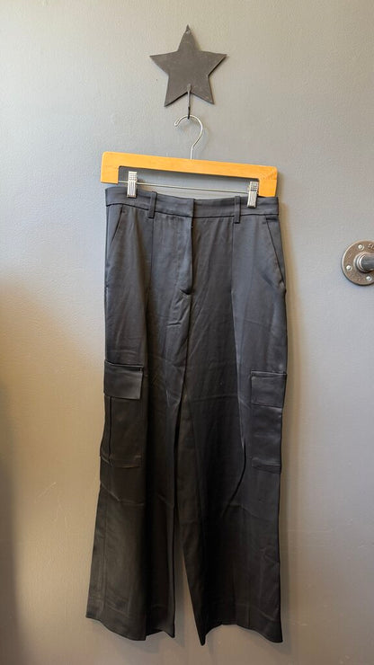 Petite Wide Leg Satin Pants