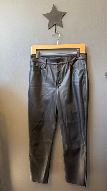Short 90s Skinny Faux Leather Pants