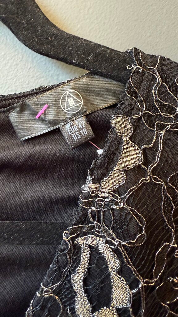 Metallic Floral Shift Dress