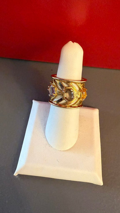 Gem Filigree Band Ring