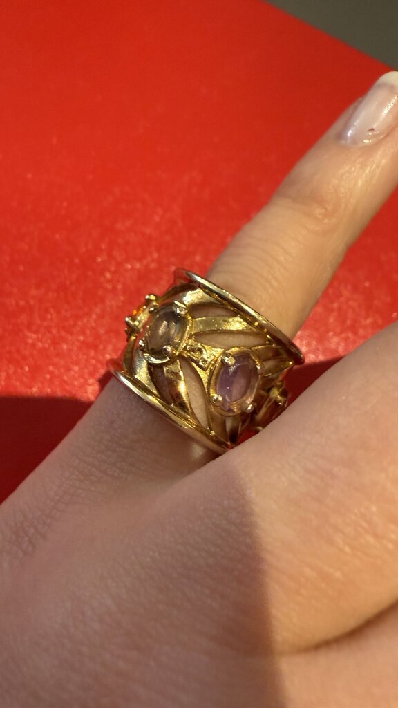 Gem Filigree Band Ring