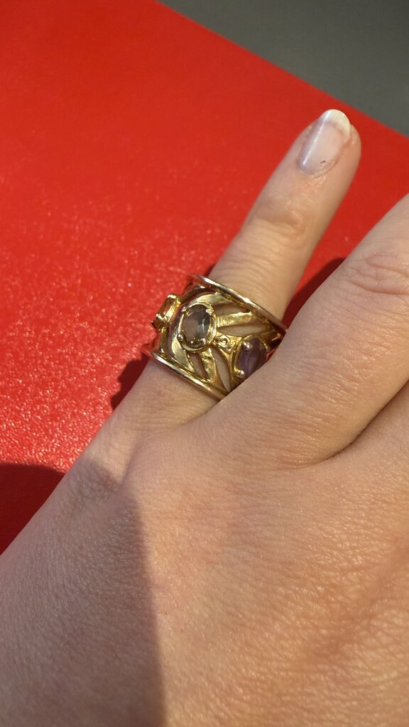 Gem Filigree Band Ring