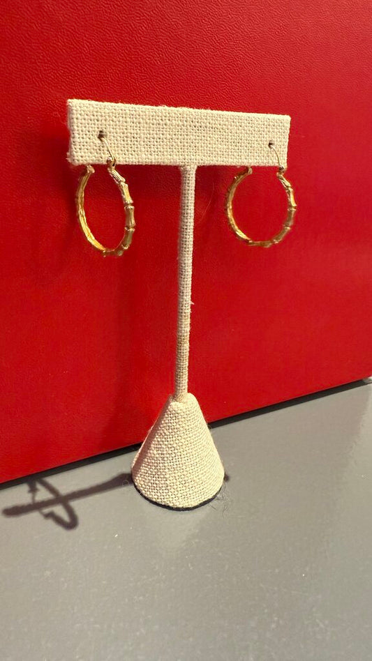 Bamboo Gold Hoops