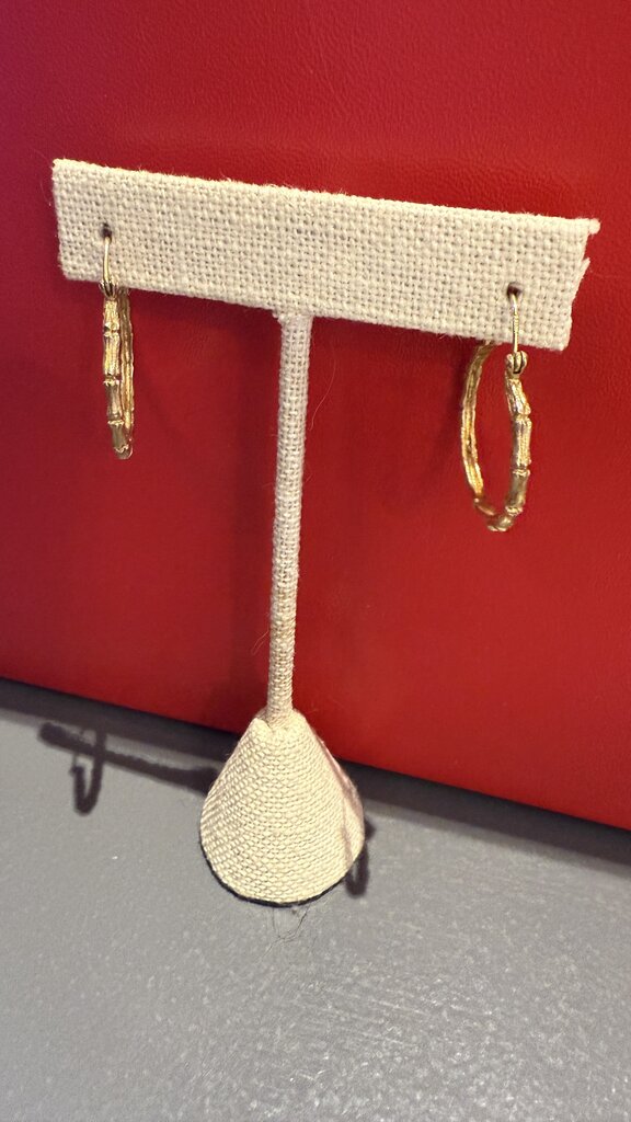 Bamboo Gold Hoops