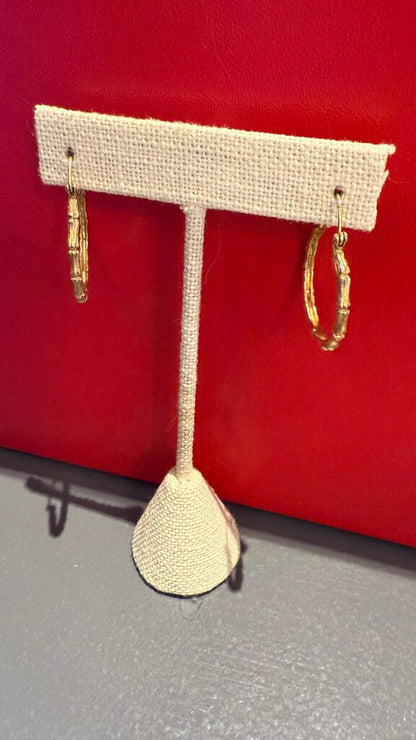 Bamboo Gold Hoops