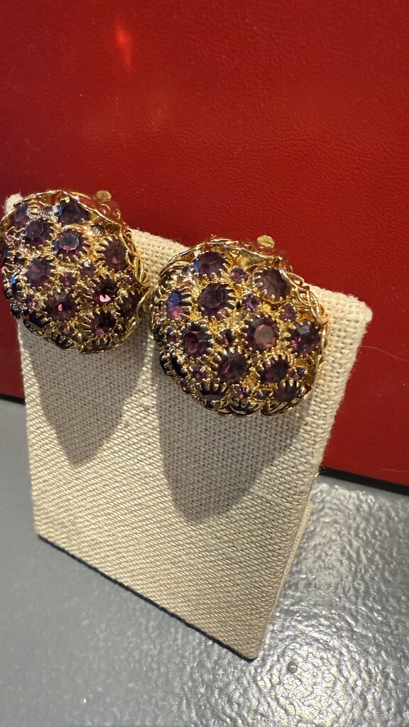 deLillo Vintage Clip On Cluster Earrings