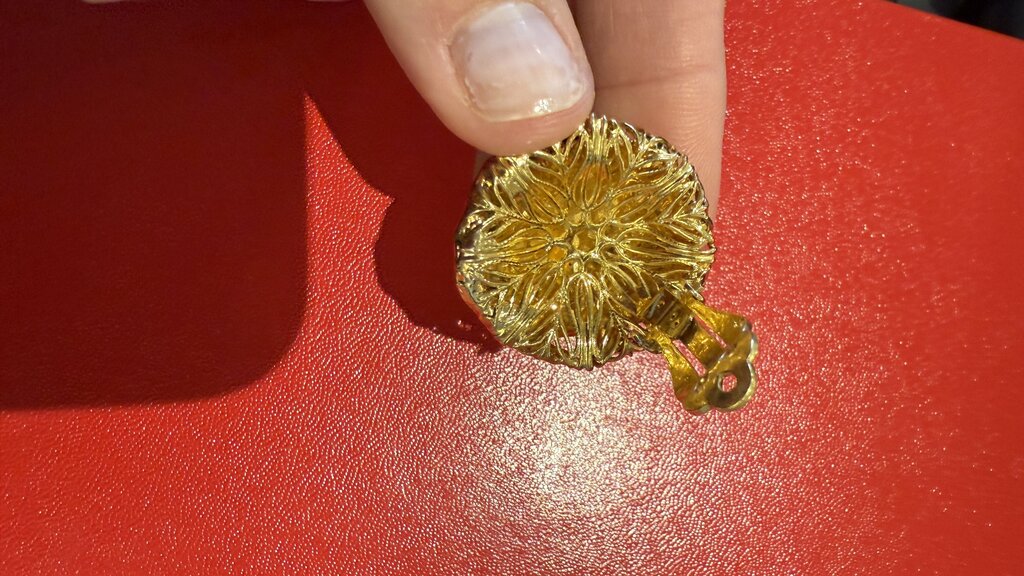 deLillo Vintage Clip On Cluster Earrings