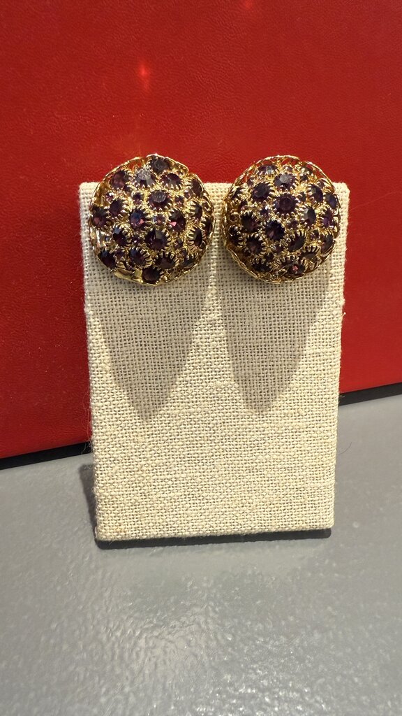 deLillo Vintage Clip On Cluster Earrings