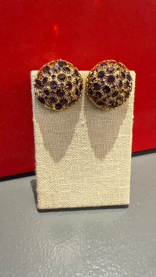 deLillo Vintage Clip On Cluster Earrings