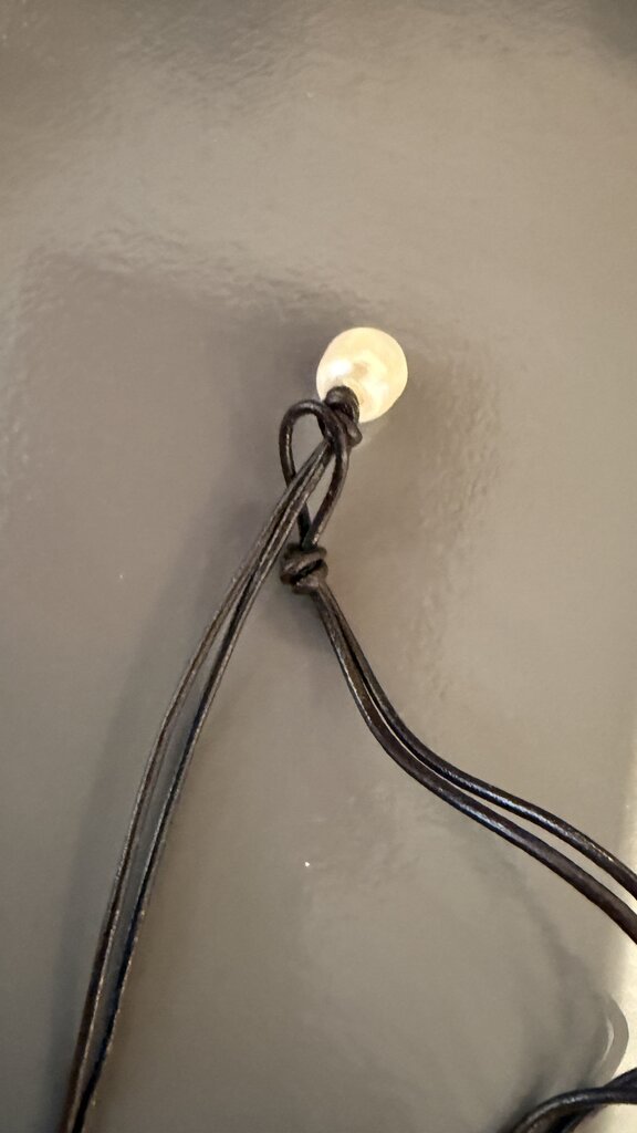 Freshwater Pearl Leather Necklace