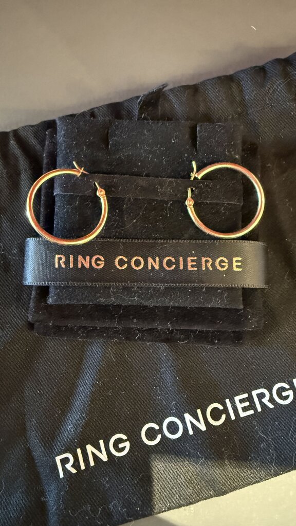 RingConcierge 14K Hollow Hoop Earrings