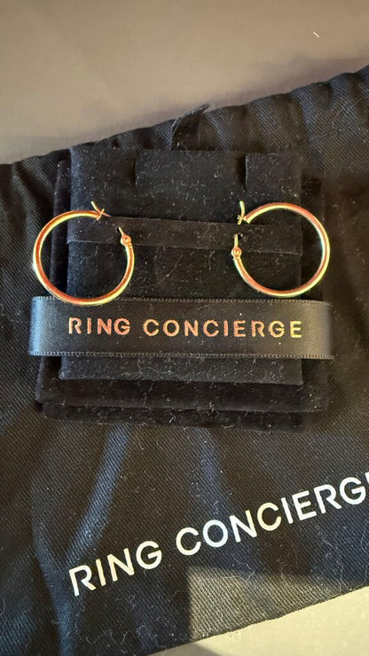 RingConcierge 14K Hollow Hoop Earrings