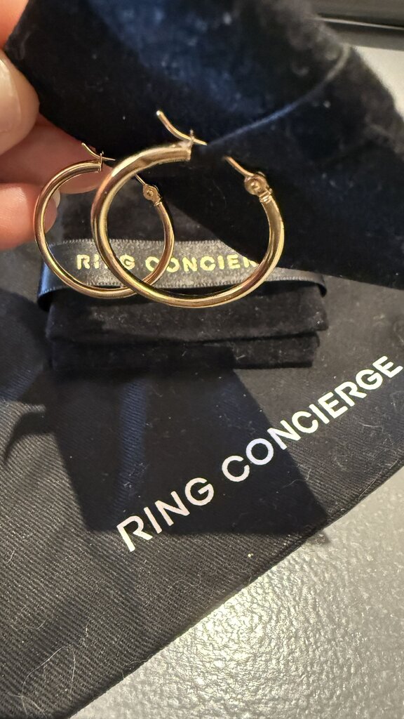 RingConcierge 14K Hollow Hoop Earrings