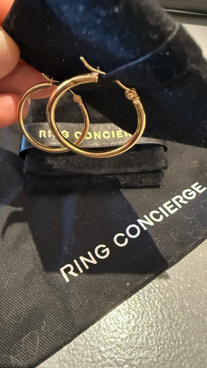 RingConcierge 14K Hollow Hoop Earrings