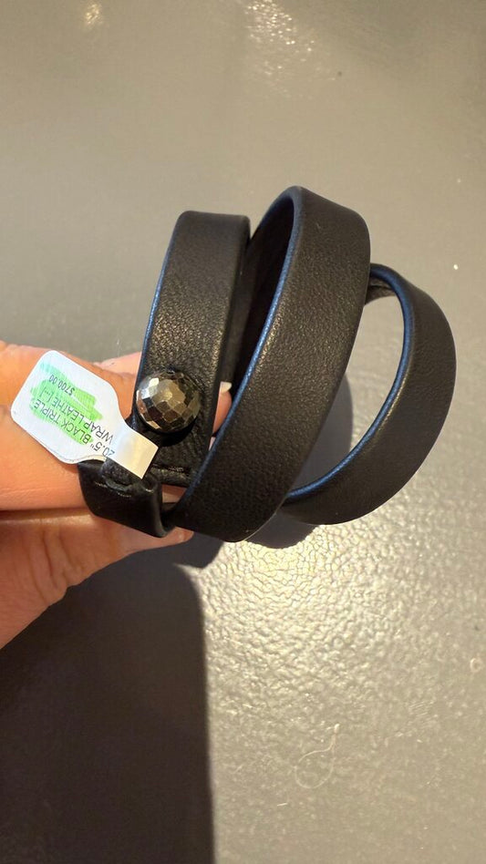 Sheryl Lowe Leather Triple Bracelet