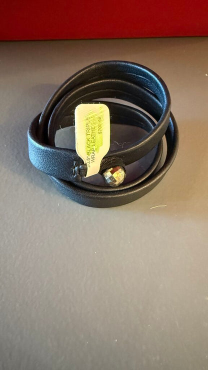 Sheryl Lowe Leather Triple Bracelet