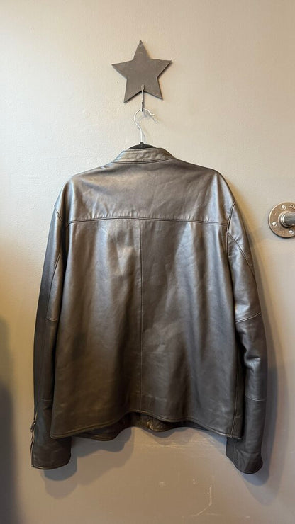 Leather Zip Up Jacket