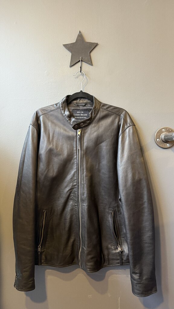 Leather Zip Up Jacket