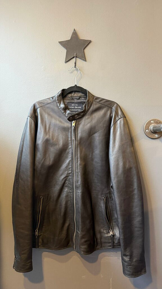 Leather Zip Up Jacket
