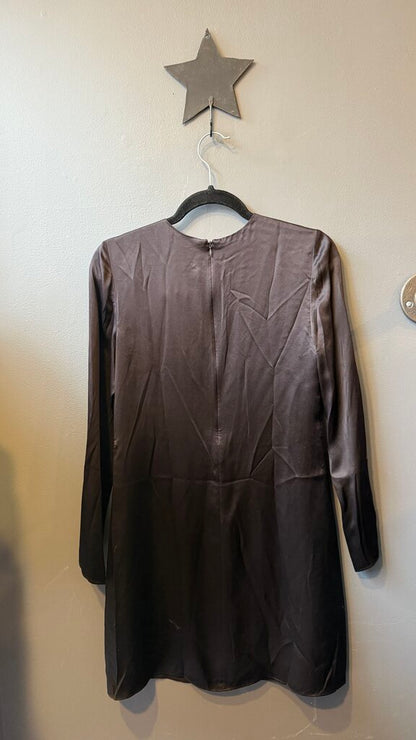 Satin Longsleeve Shift Dress