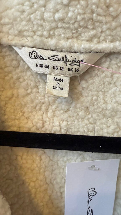 Faux Leather Sherpa Long Coat