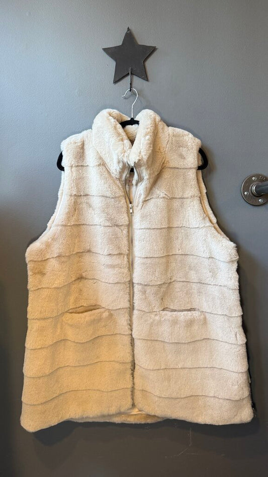 Faux Fur Zipper Side Vest