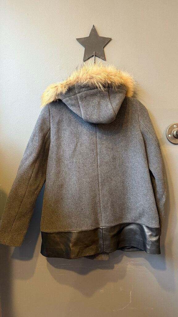 Racoon Fur Trim Jacket