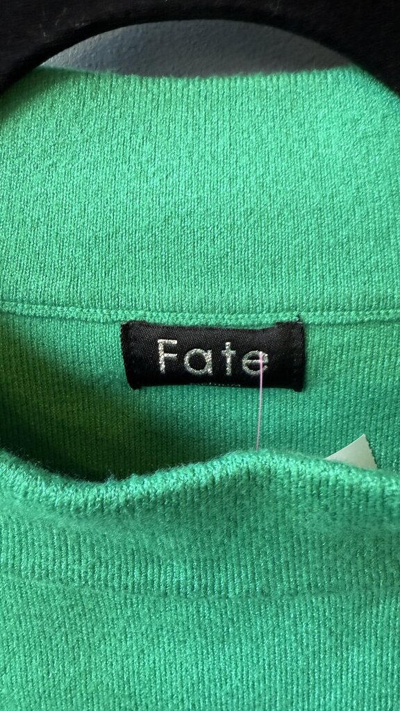 Faux Fur Cuff Mockneck Sweater