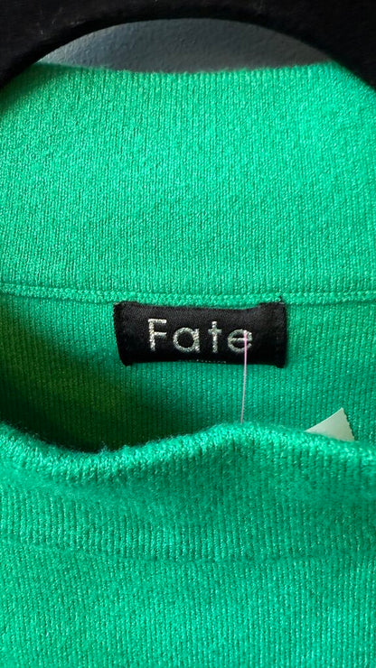 Faux Fur Cuff Mockneck Sweater