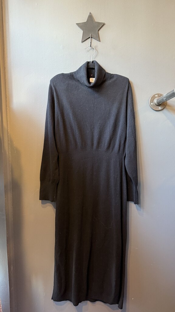 Turtleneck Knit Midi Sweater Dress