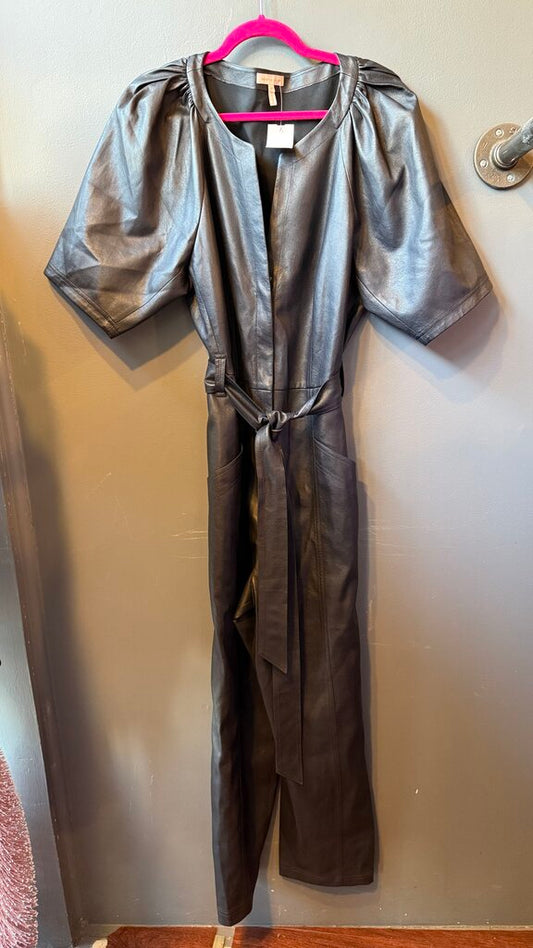 Faux Leather Jumpsuit