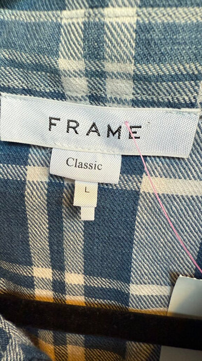 Plaid Raw Hem Button Up Shirt