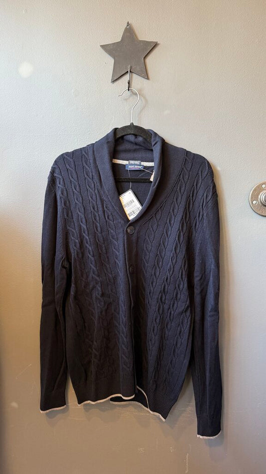 Shawl Collar Cableknit Cardigan Sweater