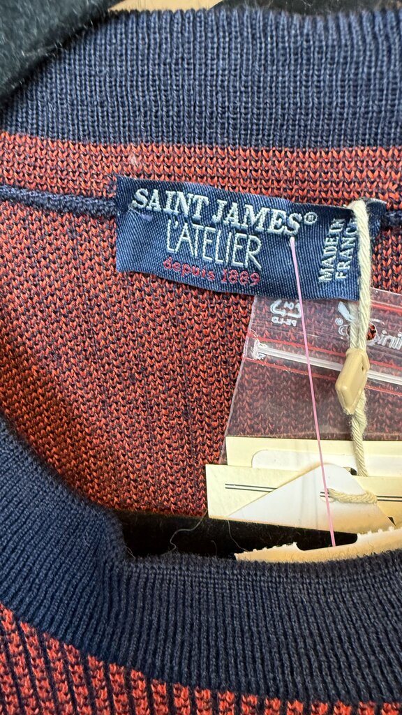 Print Colorblock Crewneck Sweater