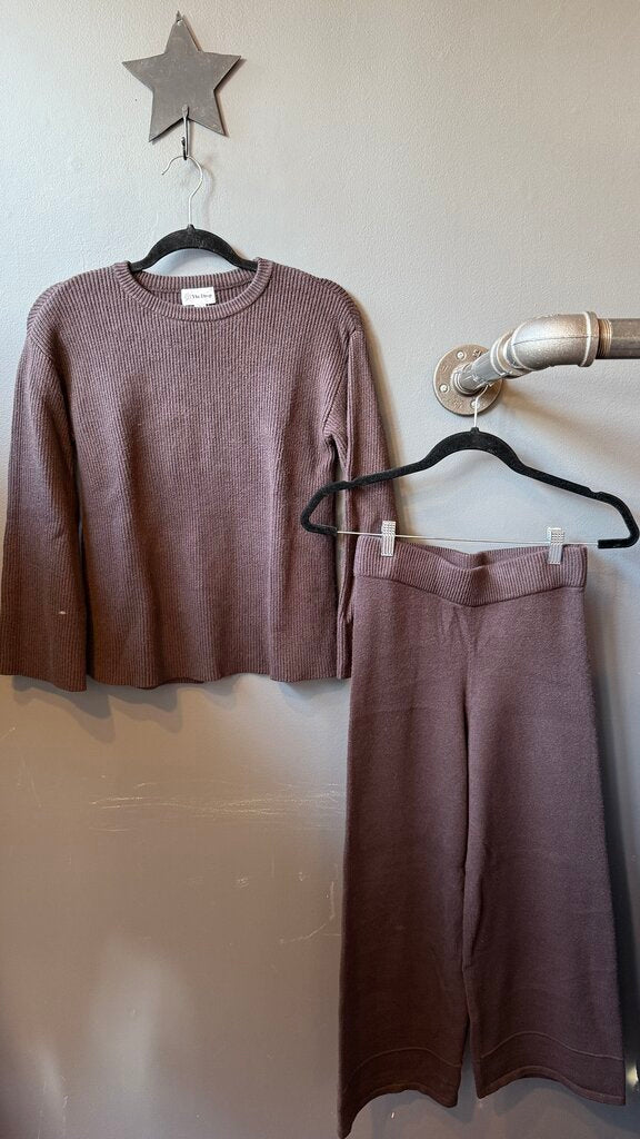 Knit Sweater Top + Pants Set