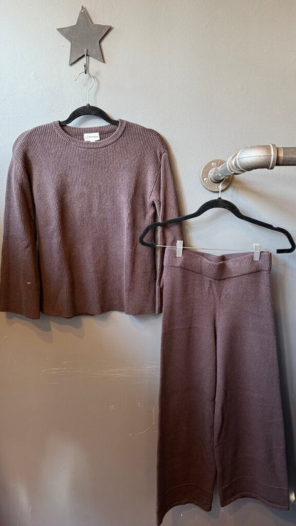 Knit Sweater Top + Pants Set