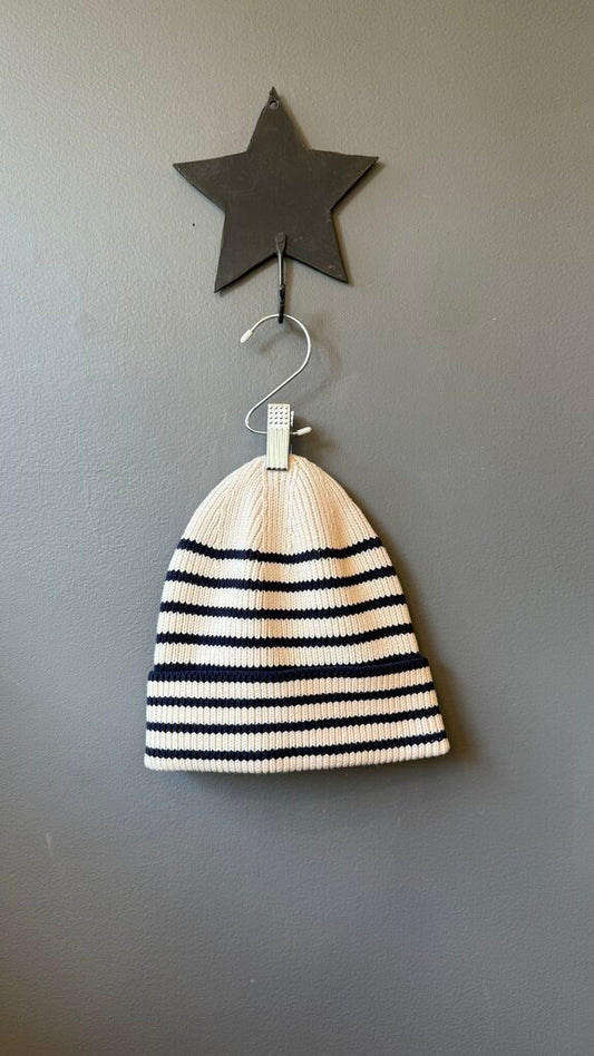 Cotton Stripe Beanie Hat