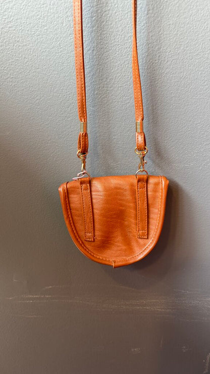 Faux Leather Mini Crossbody Bag