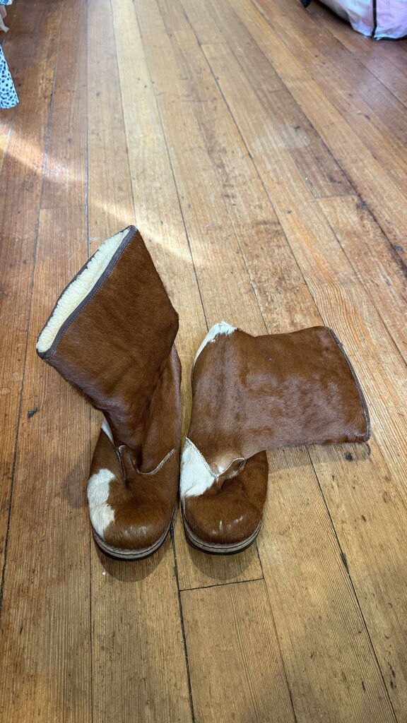 Shearling Calf Hair Booties