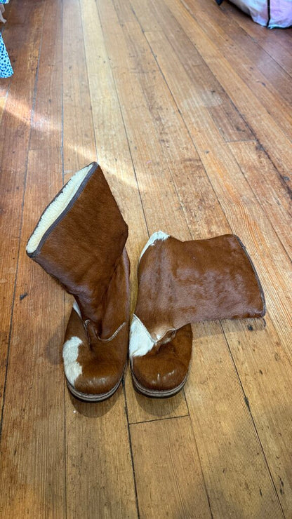 Shearling Calf Hair Booties